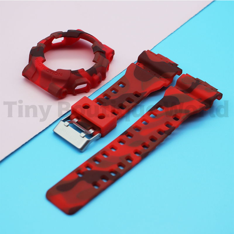 Silicone watch strap with case for men ga-110 ga100 ga120 ga150 gd-120/100/110 silicone watch strap