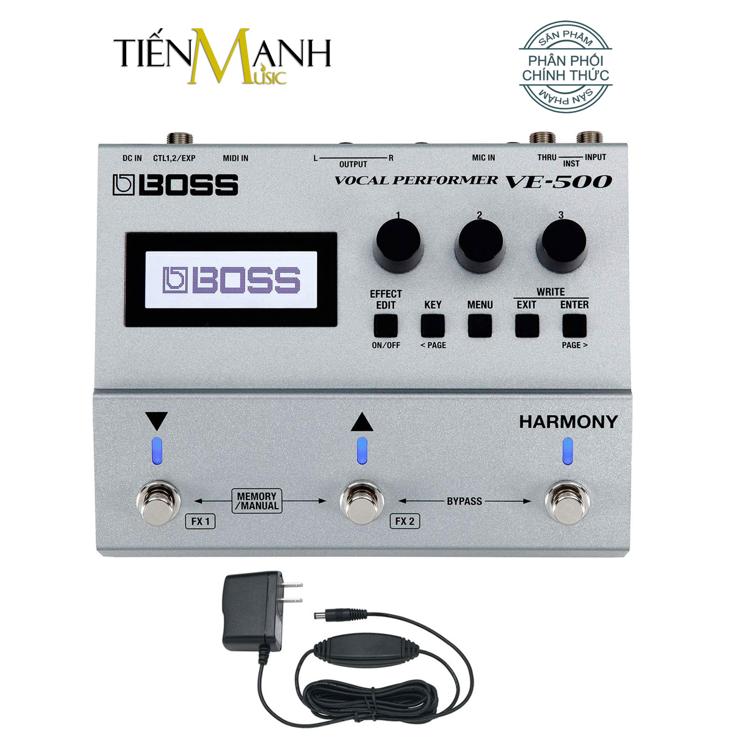Boss ve-500 vocal performer stompbox created Italian friends, echoing and tone adjustment, voice for CA Sy-pedal phơ guitar reverb and delay effects processor VE500