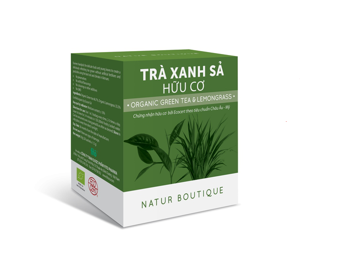 TRÀ XANH SẢ HỮU CƠ TÚI LỌC FITO (20 TÚI LỌC)