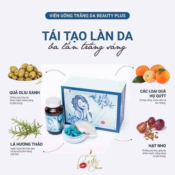 VIÊN UỐNG TRẮNG DA BEAUTY PLUS CHÍNH HÃNG (60 Viên)