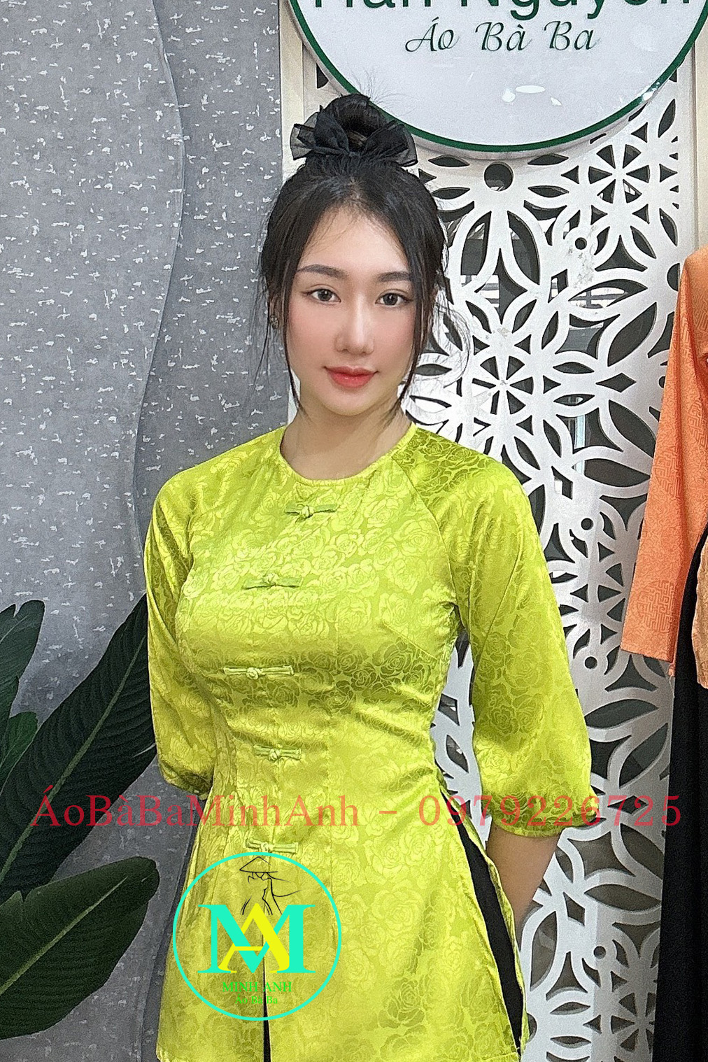ÁO BÀ BA DÂY KÉO GẤM TRÀ MI (ÁO LẺ)