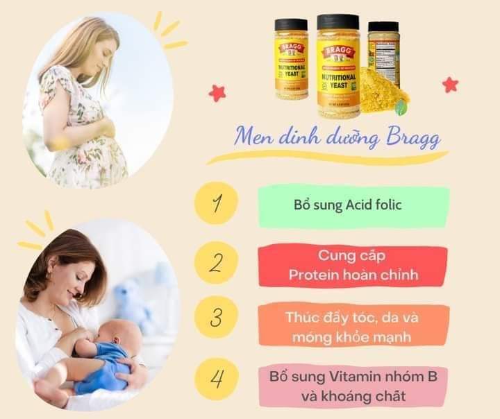 Men dinh dưỡng Nutritional Yeast Bragg 127gam
