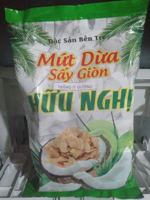 [ combo 5 gói]mứt dừa sấy giòn hữu nghị
