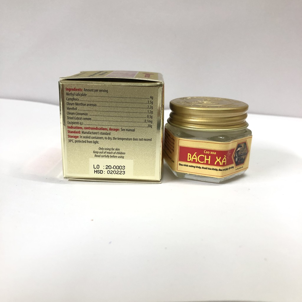 Cao xoa bóp Bách Xà hộp 20g