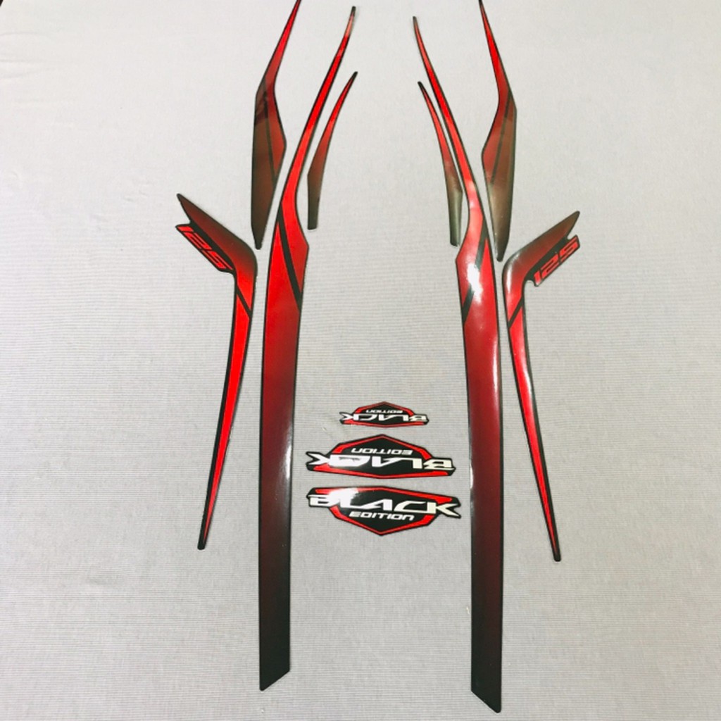 Trọn bộ tem rời 3 lớp dán xe máy Honda Airblade 2015 đen nhám