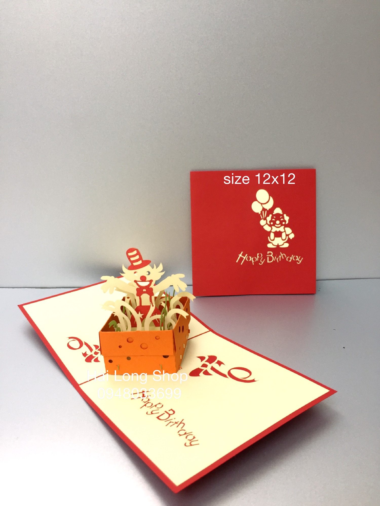Hề 2  Sinh Nhật - Birthday - Thiệp 3D