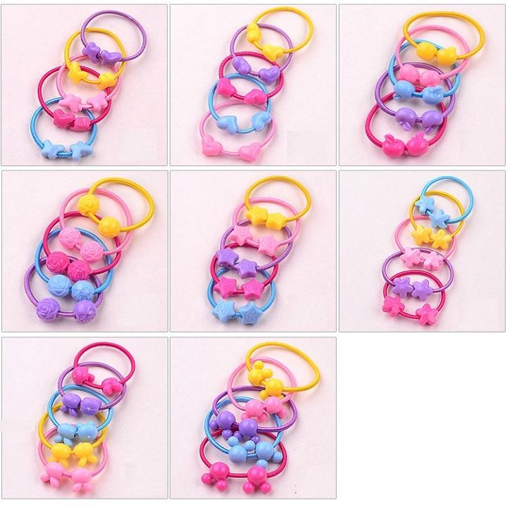 SET 100 DÂY BUỘC TÓC DỄ THƯƠNG CHO BÉ GÁI
