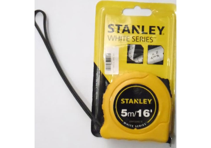 Thước cuốn thép 2 mặt màu trắng 5m stanley stht33492-8