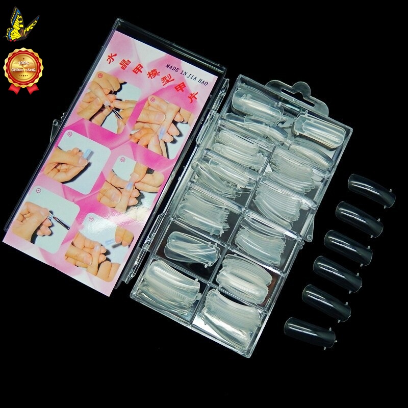 Móng úp gel gôm hộp 100 móng