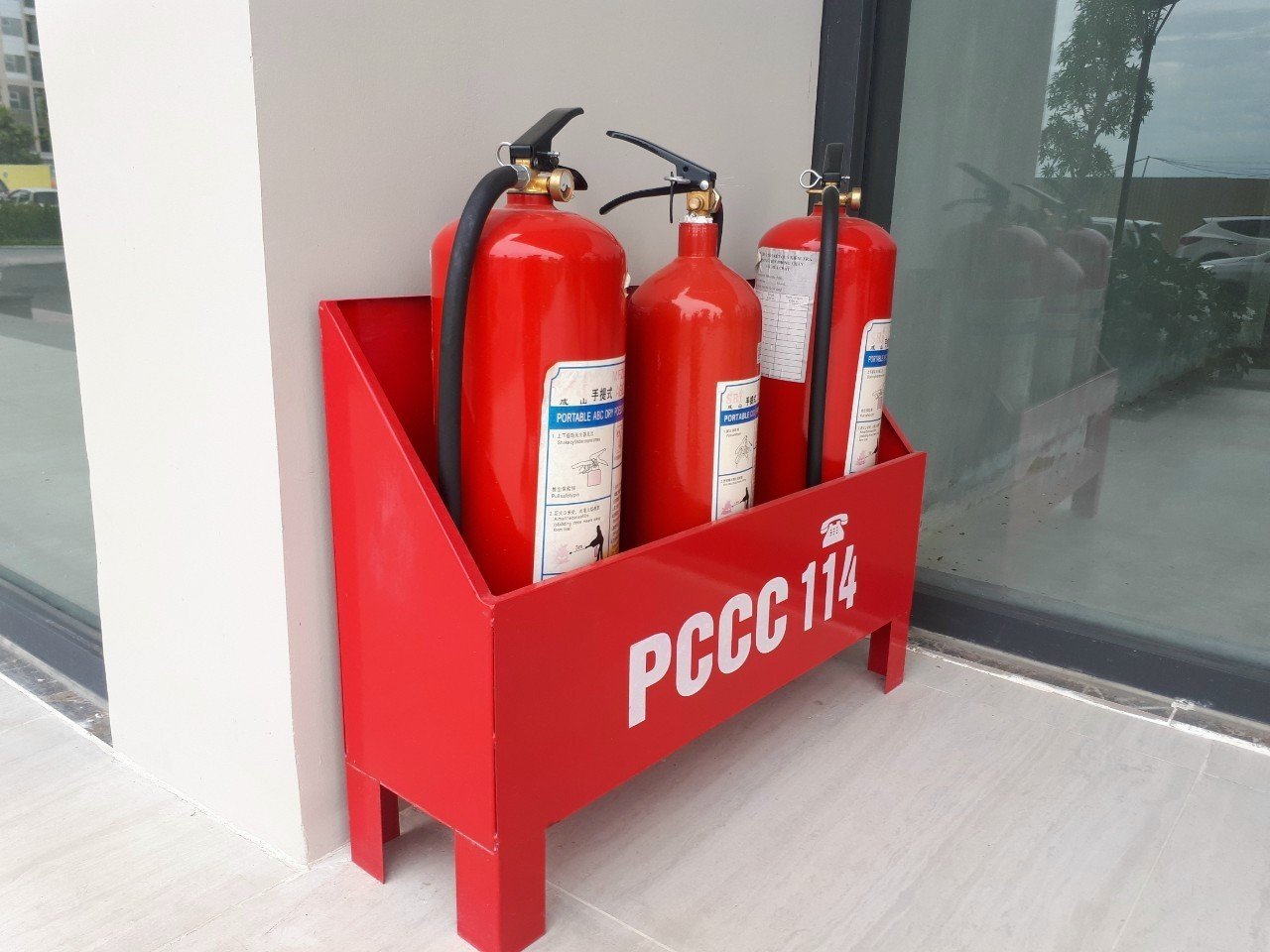 PCCC Kệ Đặt Bình Chữa Cháy, Giá Đựng Bình Chữa Cháy