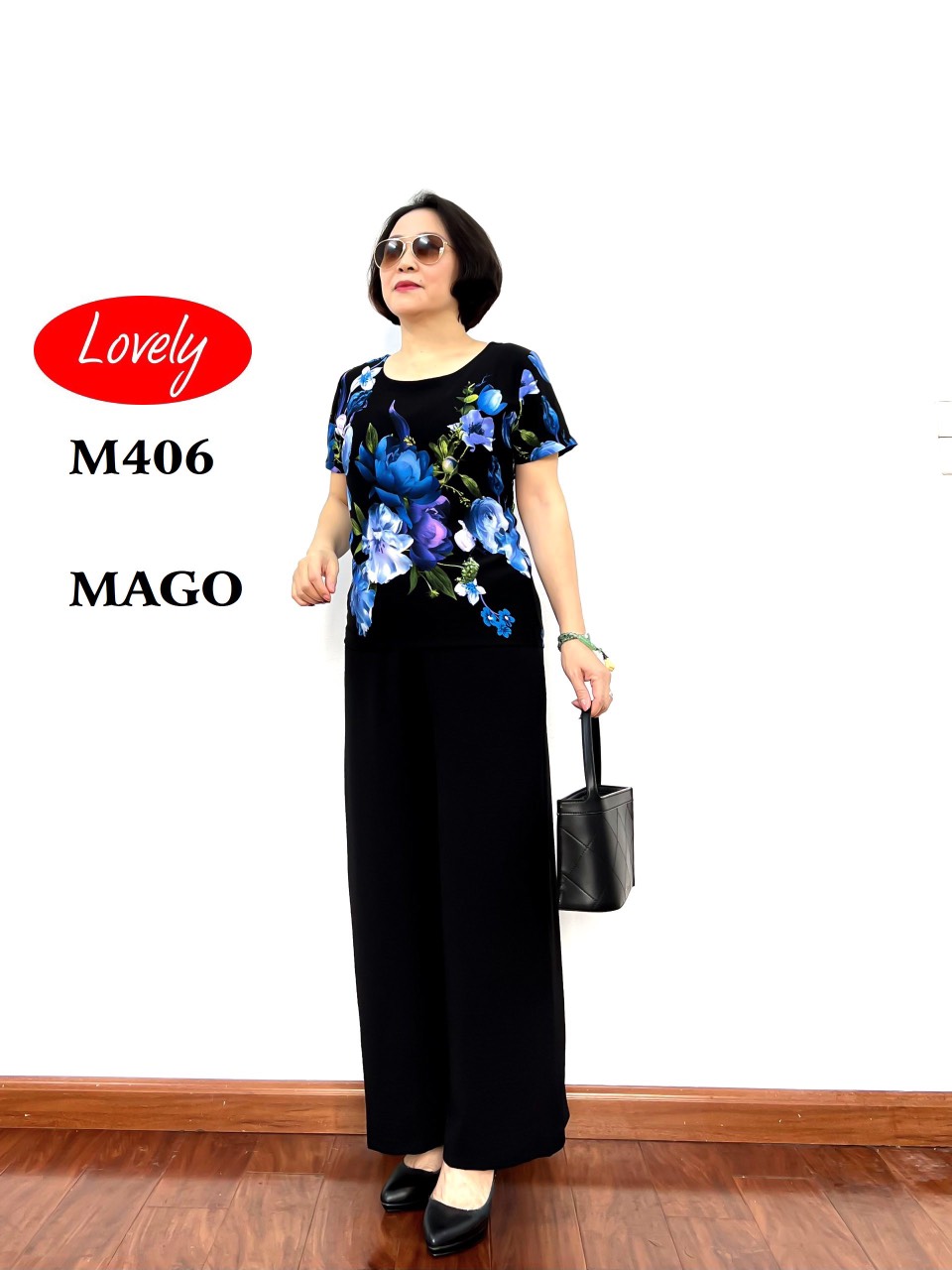 Set bộ Áo cộc tay chất liệu lụa mango cao cấp. Mềm mịn thoáng mát