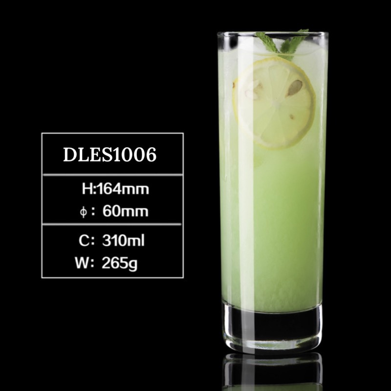 [HCM]Bộ 6 Ly Thuỷ Tinh Ống Trơn Lỡ / Ly Ống Mỹ Lỡ Thuỷ Tinh Cao Cấp 295 Ml Deli ES1004 M2973