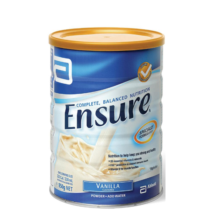 Sữa bột Ensure Úc Complete balanced nutrition 850g của Abbott
