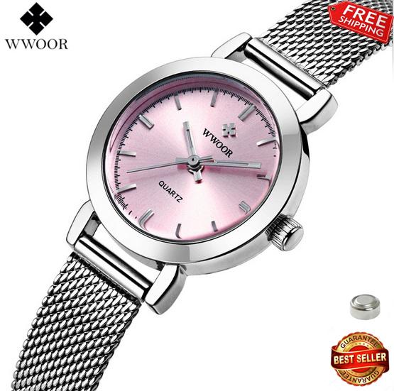 [HCM]Đồng hồ WWOOR nữ dây lưới thép siêu đẹp 8823 (bh 12 tháng)