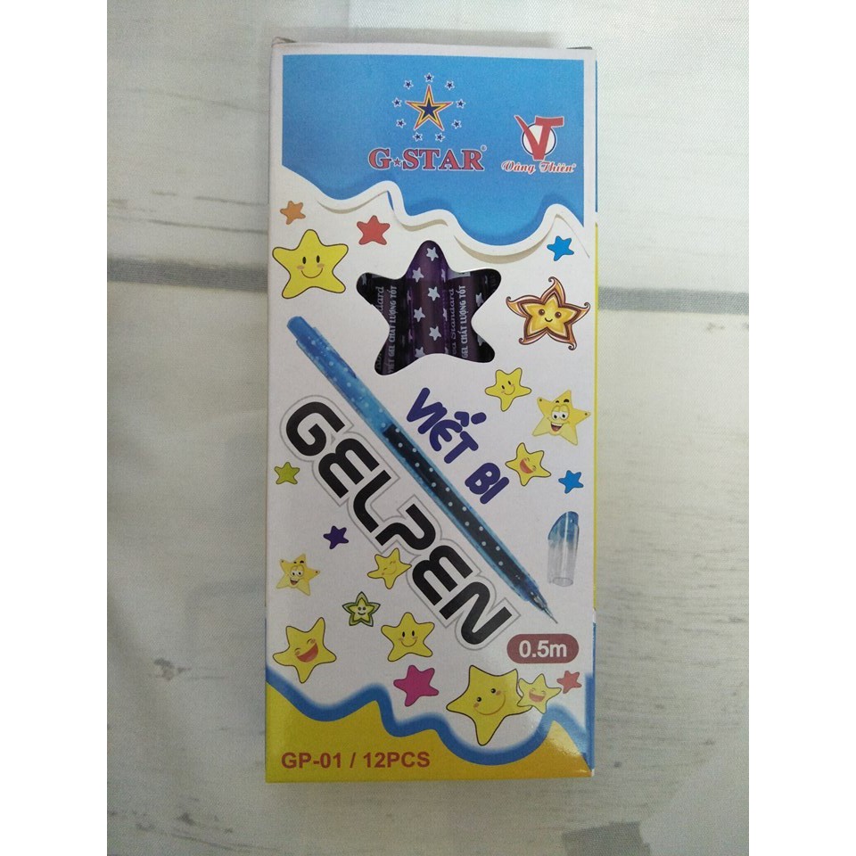 Hộp bút 12 cây - bút gel mực tím