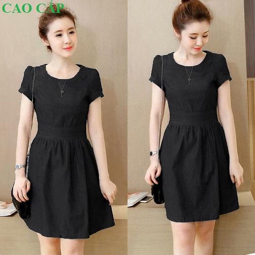 CAO CẤP Đầm Jean Xòe Dịu Dàng V3021 (Hết xanh)