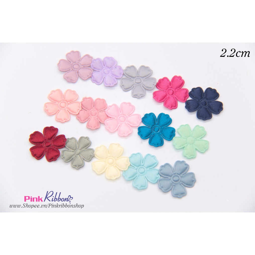 SET 10 CÁNH - Cánh hoa nhí vải lụa ép viền