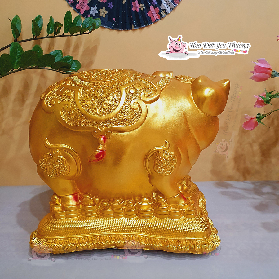 Lợn Bệ vàng tiết kiệm siêu to - siêu đẹp heo đất đựng tiền