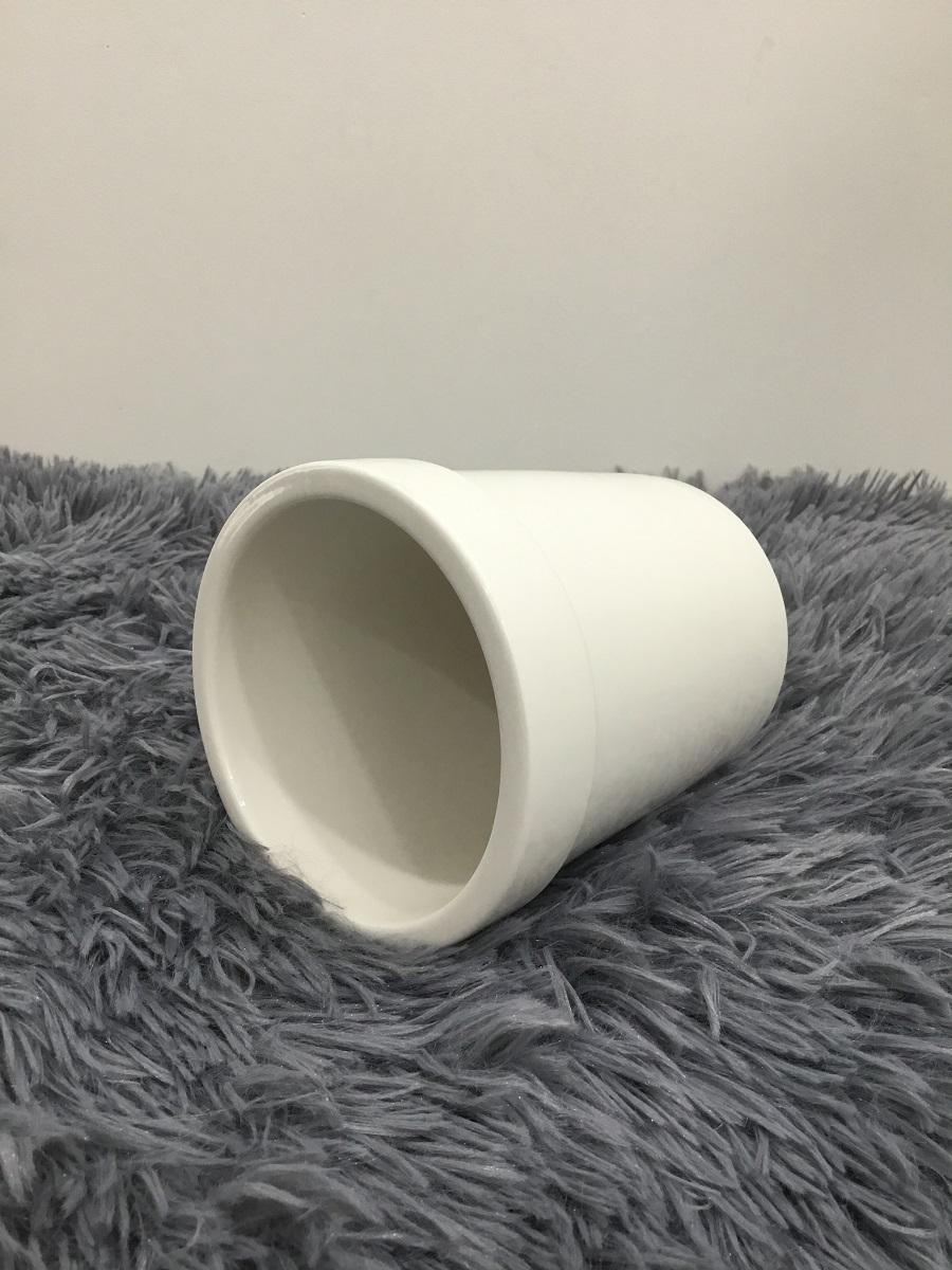 CHẬU TRẮNG CAO 12 CM - GỐM SỨ VIỆT