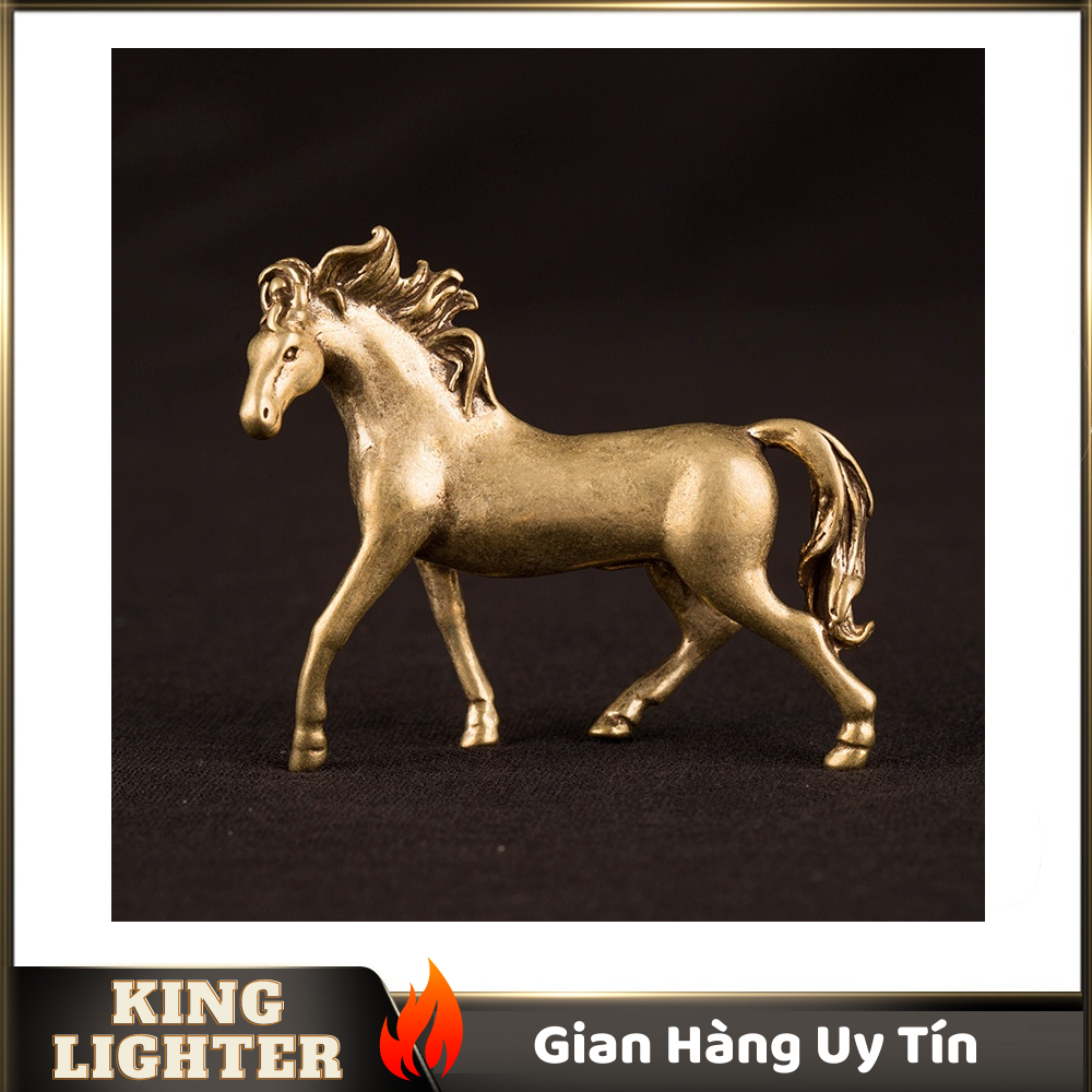 [HCM]Tượng Đồng Phong Thủy Hình Ngựa Trang Trí Đem Lại May Mắn (Kích Thước: 6.4cm x 5.1cm)