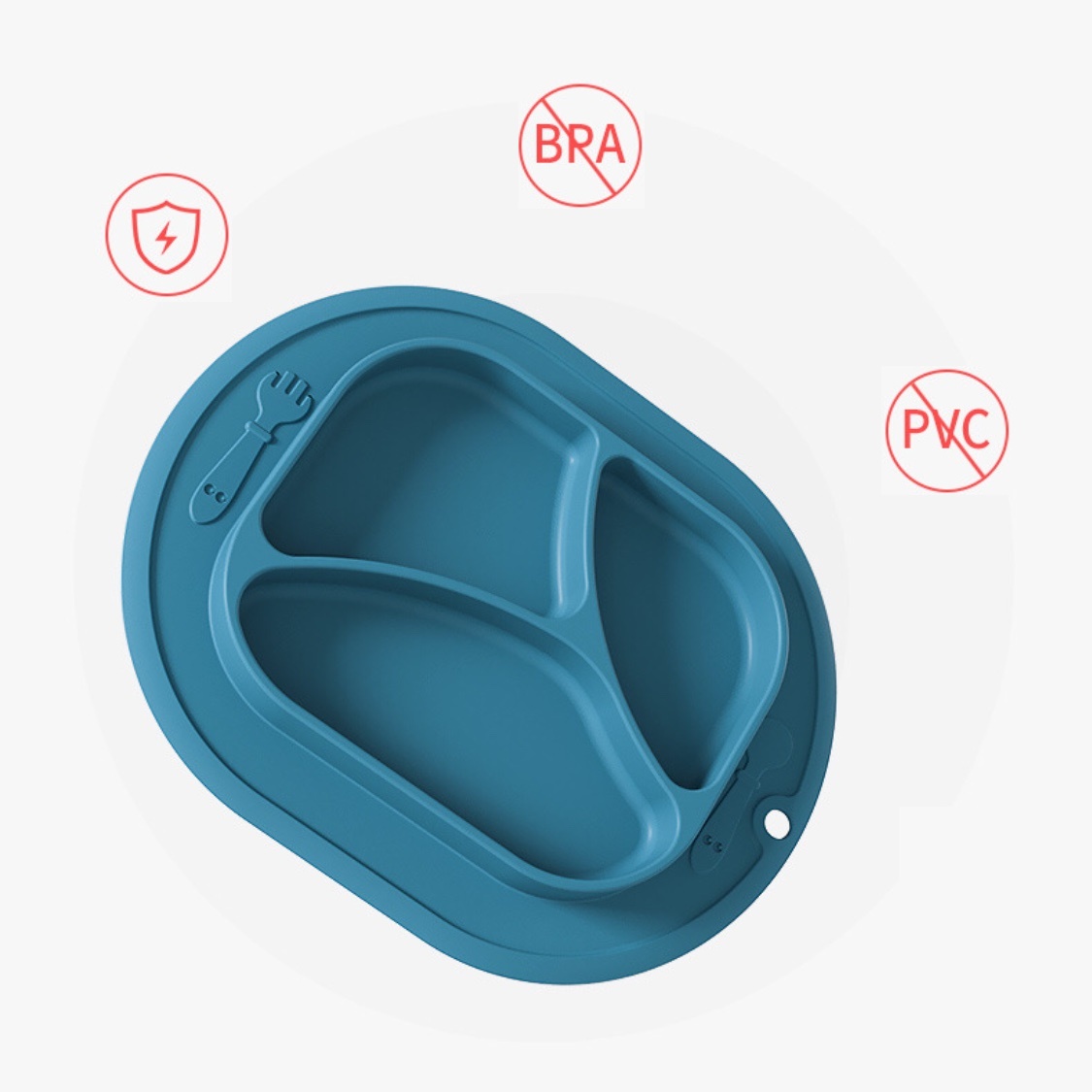 Khay ăn dặm silicone, khay ăn dặm BLW  cho bé