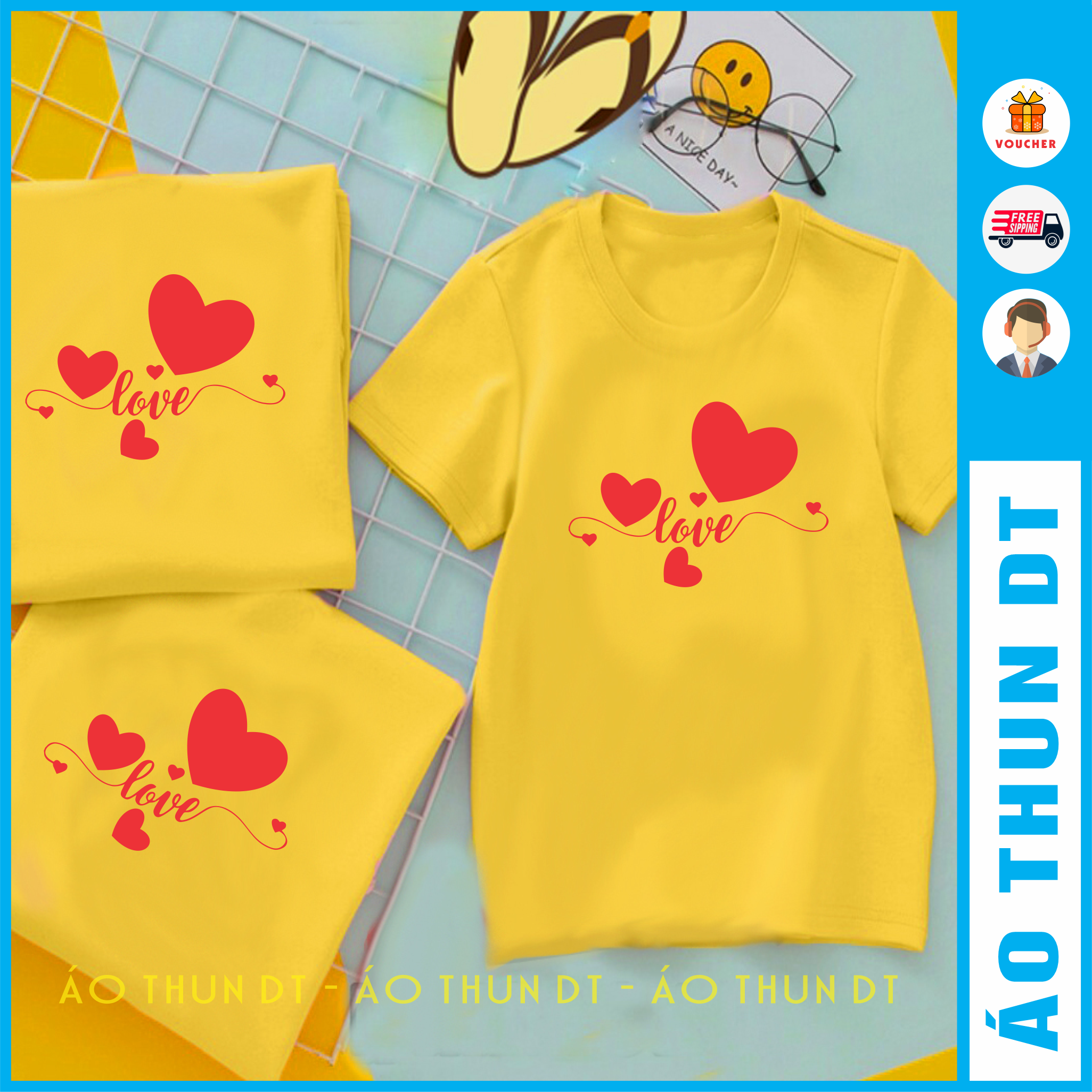Áo gia đình in chữ love