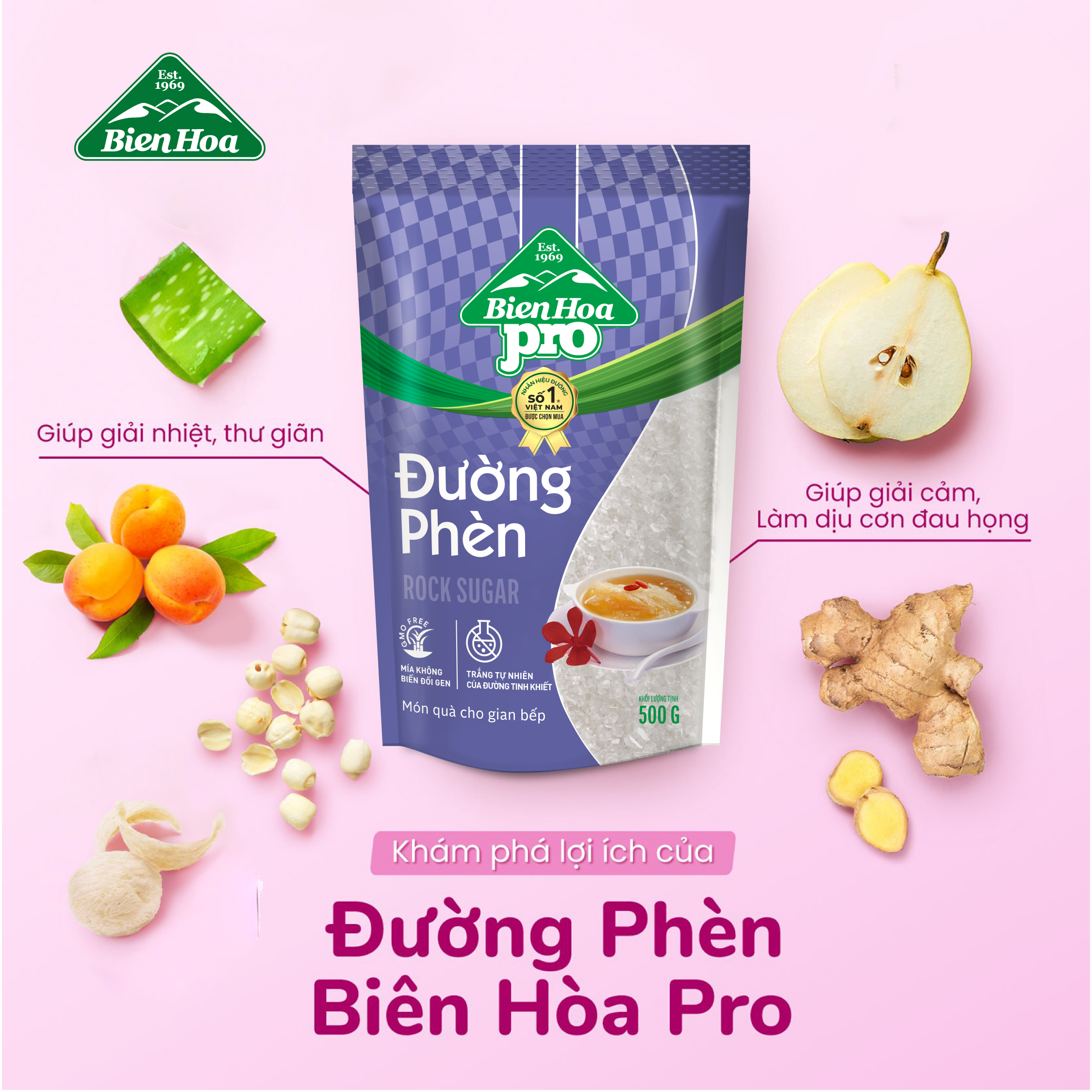 Đường Phèn Biên Hòa Pro 500Gr/túi