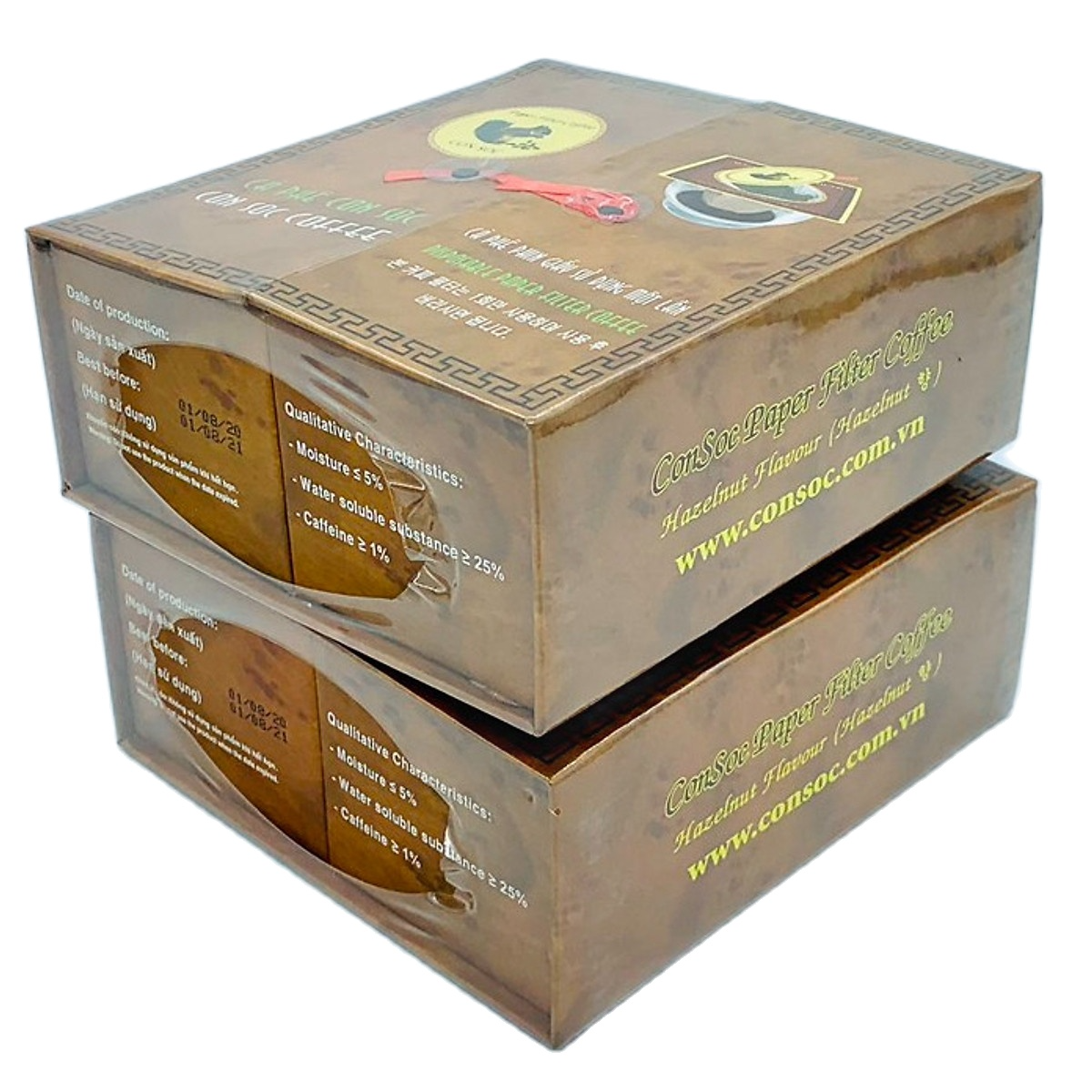 Cà phê phin giấy Con Sóc Đôi Nâu( Combo 2 Hộp)