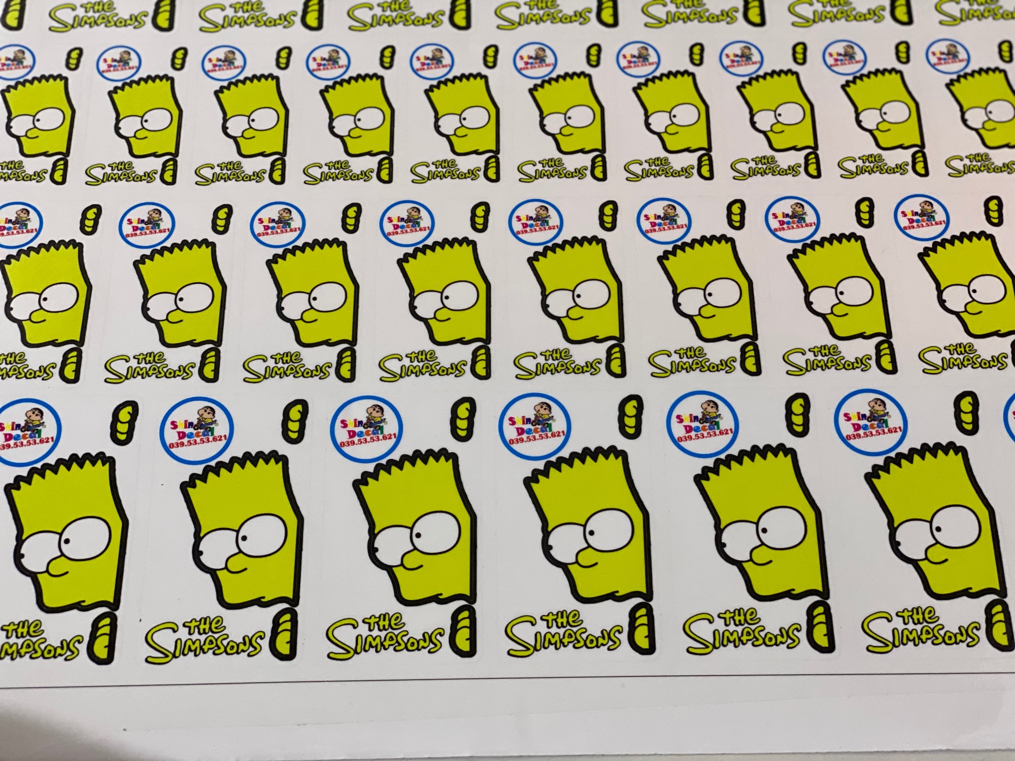 Combo 3 tem Sticker Logo Simpson dán điện thoại.....
