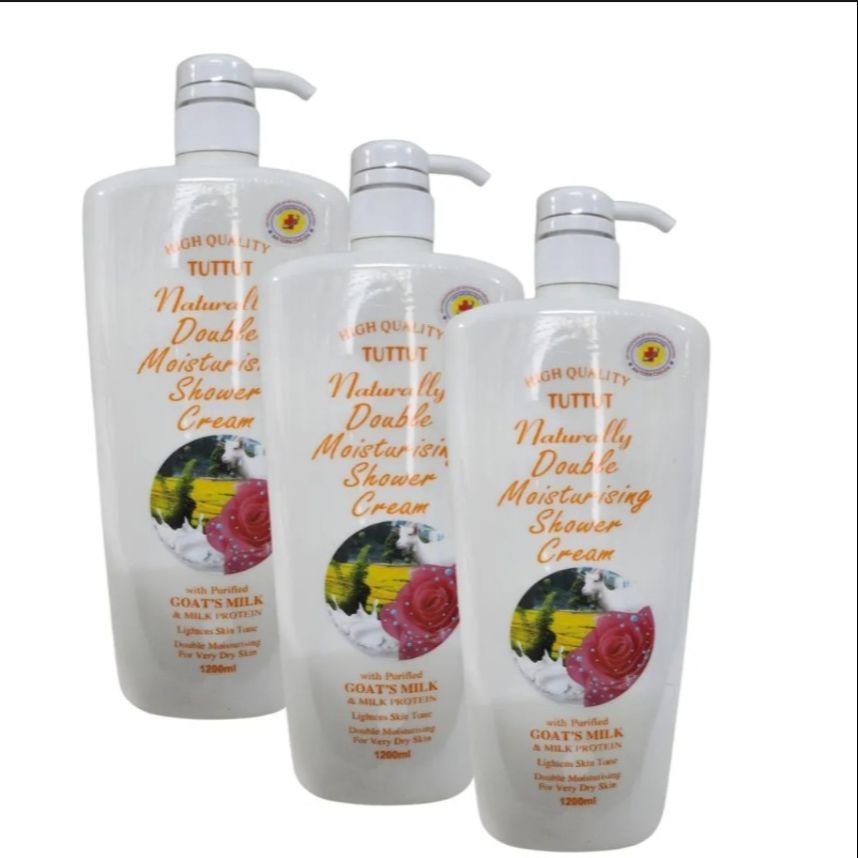( HCM ) Combo 2 chai Sữa Tắm dê trắng da tuttut naturally 1200ml