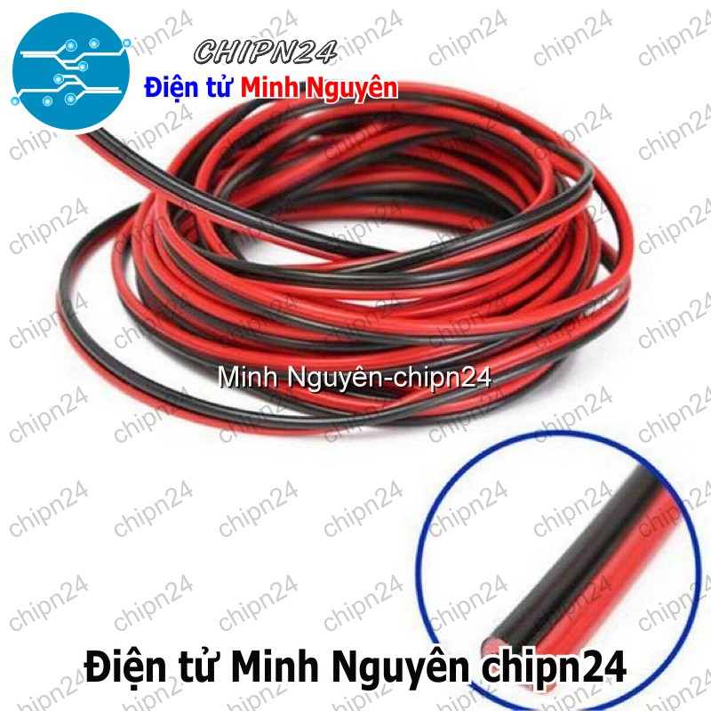 [2 mét] Dây điện Đôi Đỏ Đen AWG24 - HH001977