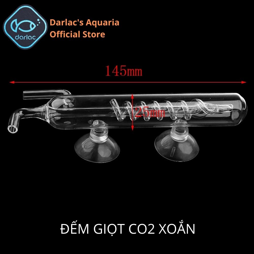Đếm giọt CO2 xoắn ốc kiểu dáng ADA