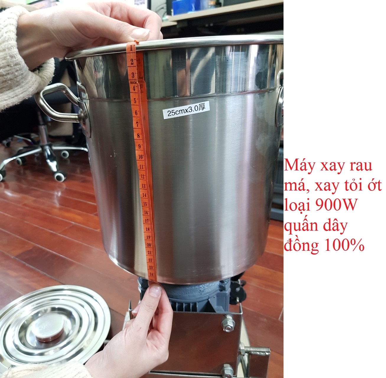 Máy xay tỏi ớt làm nước chấm, xay cà chua, xay rau má, xay dứa, xay thơm loại 3KG/mẻ khung Inox chắc chắn