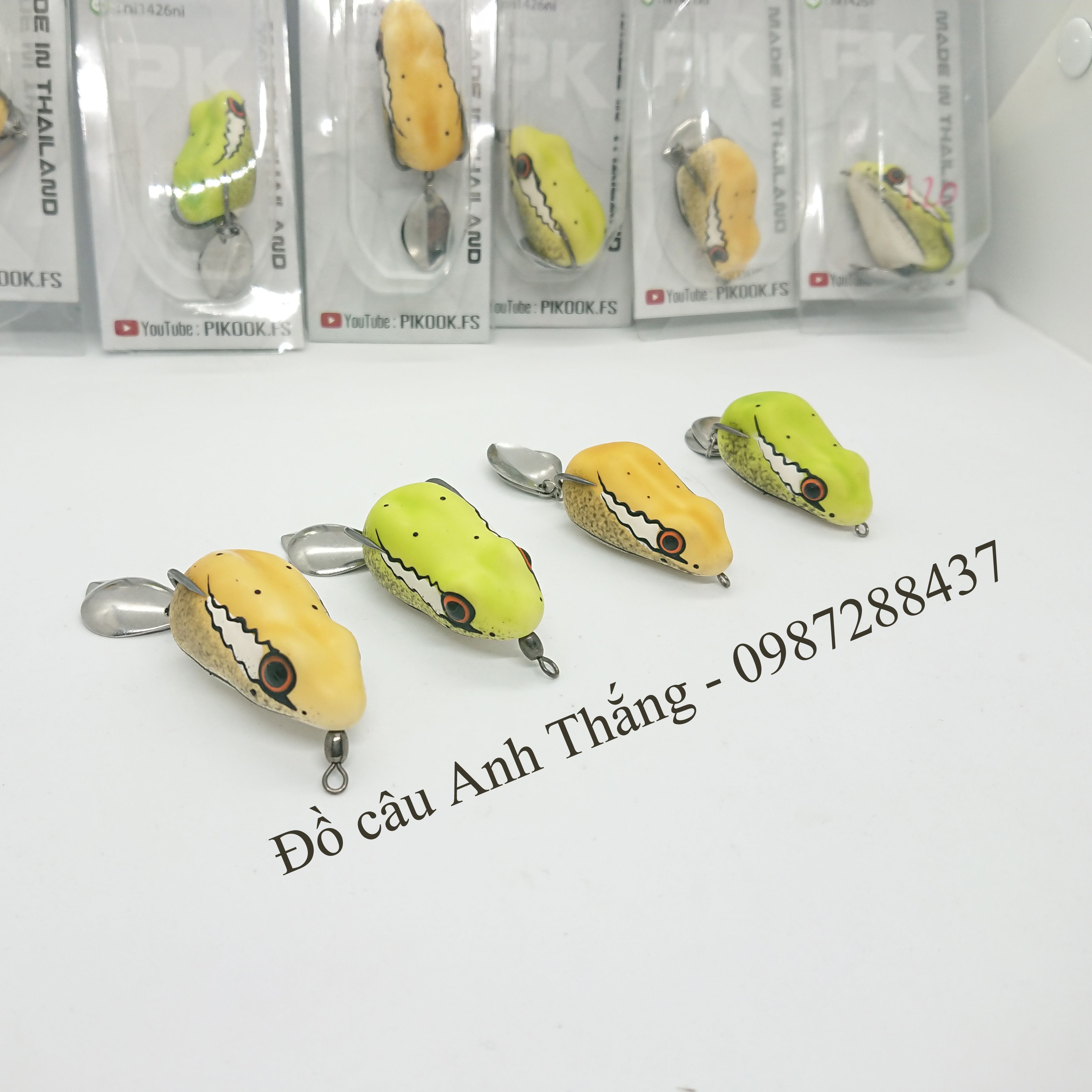 Nhái hơi chuột sóc Pikook Thái Lan chuyên câu cá quả, cá lóc, cá sộp, cá chuối.