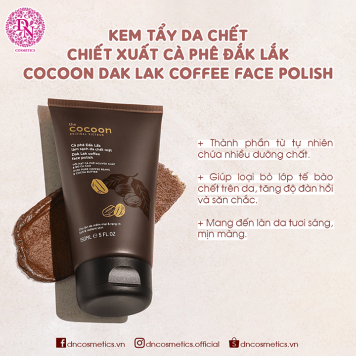 Tẩy Tế Bào Chết Da Mặt Cocon Cà Phê Đắk Lắk 150ml  - QT822