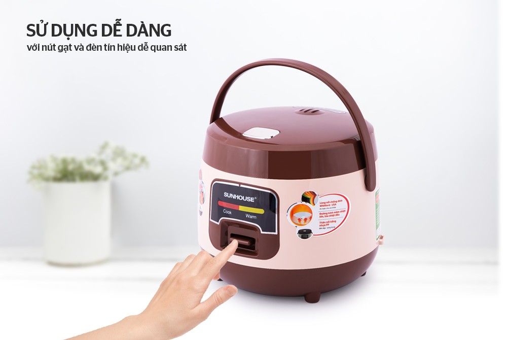 Nồi Cơm Điện 1.0 Lít Sunhouse SHD8208