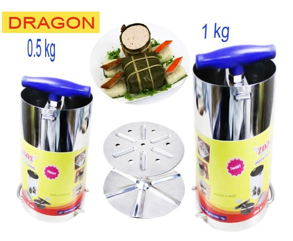 Combo khuôn làm giò 0.5kg + 1 kg inox 304 không gỉ hàng vnclc