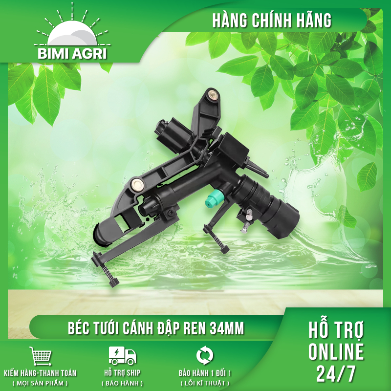 Béc tưới cánh đập chân ren 34mm