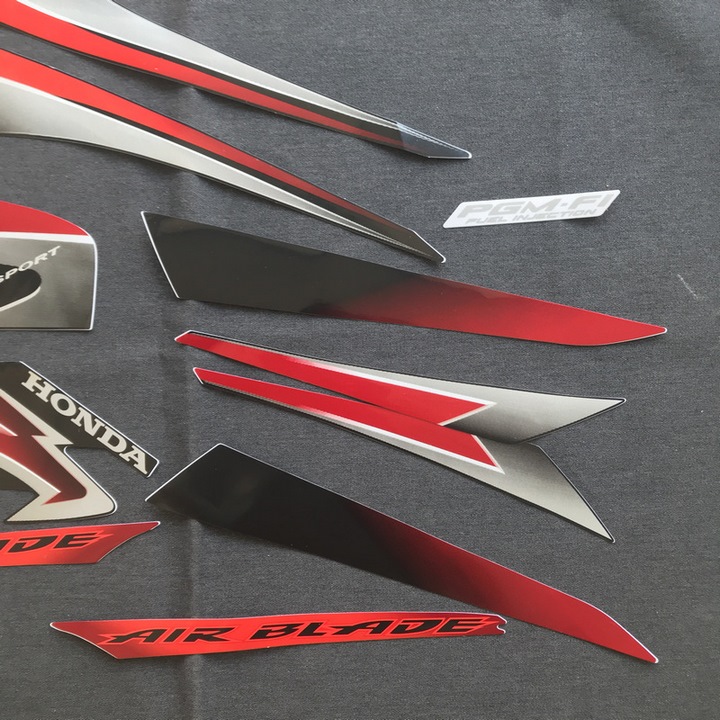 [HCM][DECAL] BỘ TEM DÁN XE AIRBLADE THÁI FI ĐỜI 2009 ĐẲNG CẤP (MÀU ĐỎ)