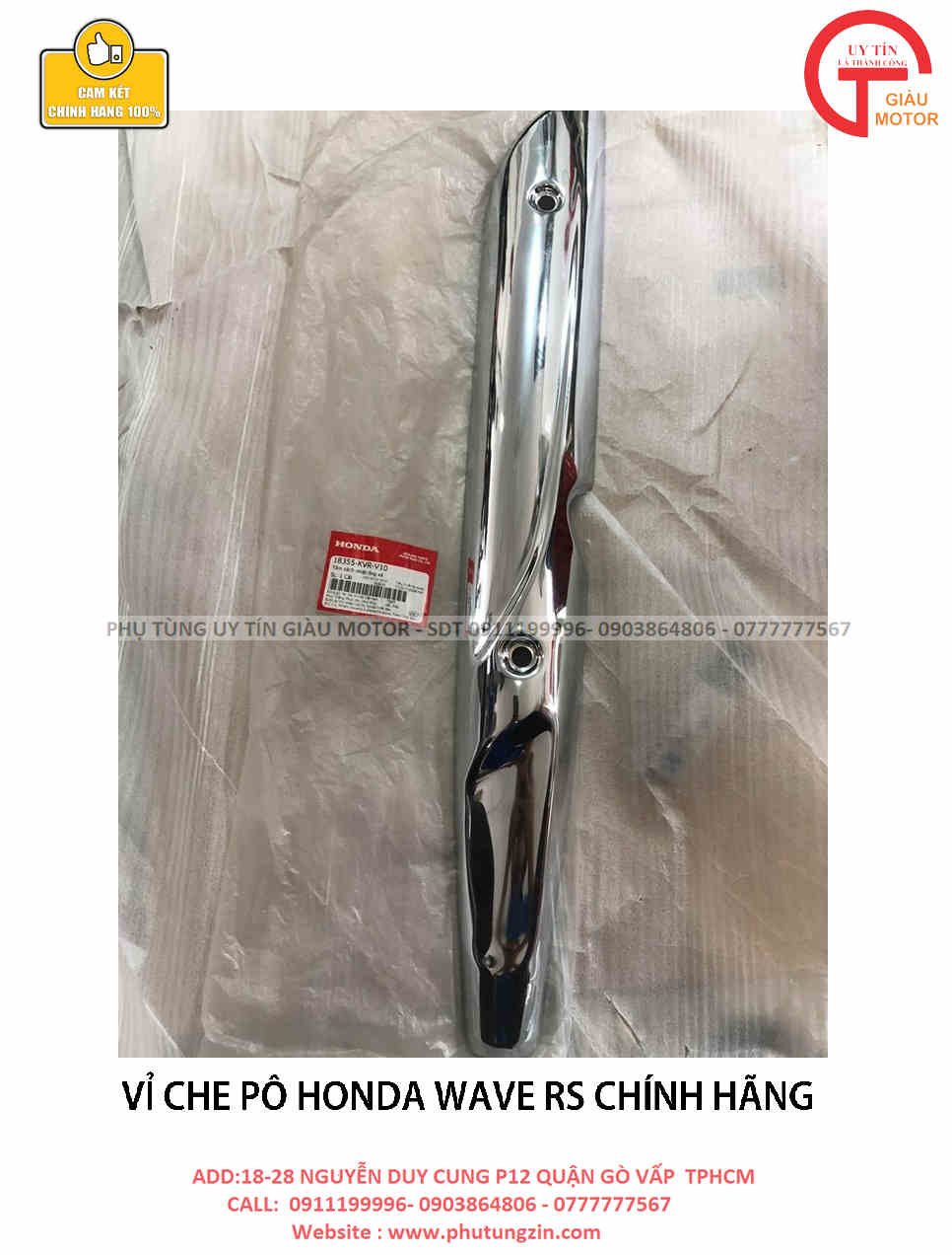 VỈ CHE PÔ HONDA WAVE RS CHÍNH HÃNG