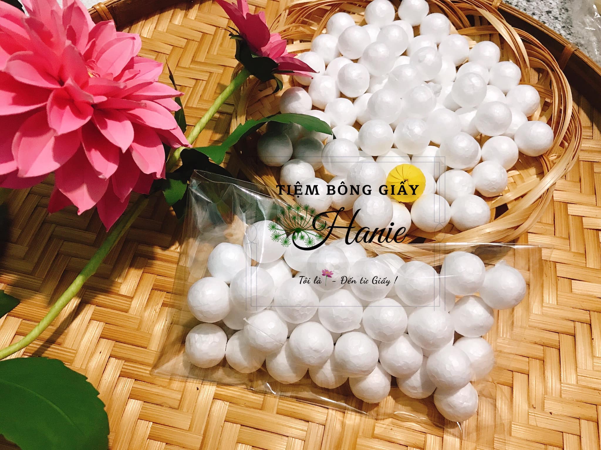 Nụ xốp 2.5cm làm hoa thược dược