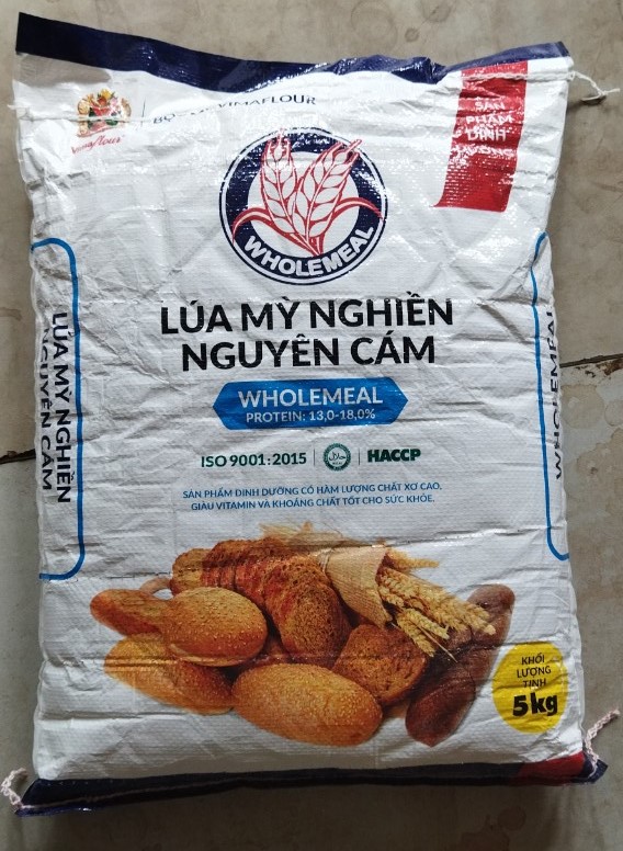 BỘT LÚA MỲ NGIỀN NGUYÊN CÁM BỊCH 5KG