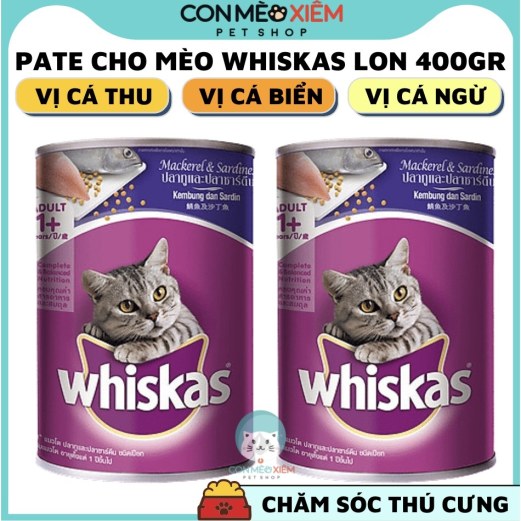  So sánh Thức ăn con mèo
✜▬ Pate cho mèo lớn Whiskas lon 400g thức ăn ướt tăng  hàng xách tay 1593967238_VNAMZ-6825977504