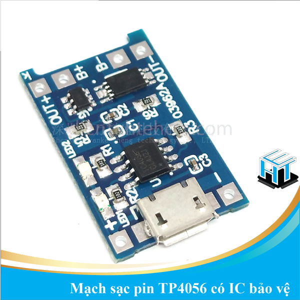 Mạch sạc pin TP4056 có IC bảo vệ