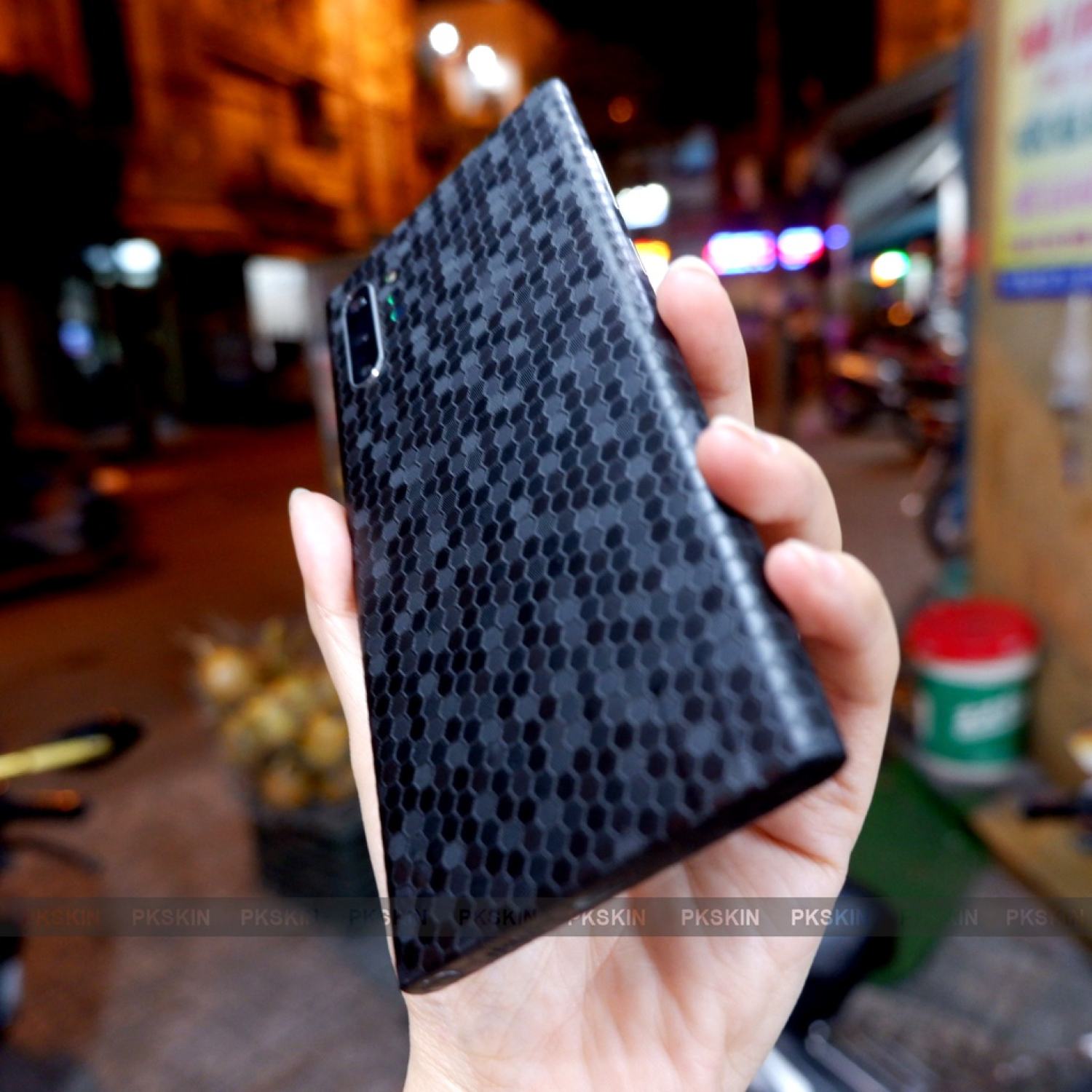 Miếng dán skin full lưng viền samsung Note 10 , Note 10 plus , note 20 , note 20 ultra honeycomb nhập khẩu