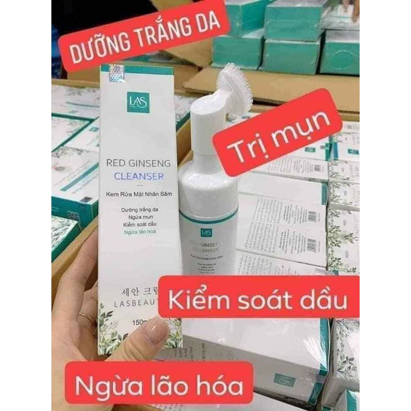 [CHÍNH HÃNG] Kem rửa mặt nhân sâm LAS BEAUTY 150ml