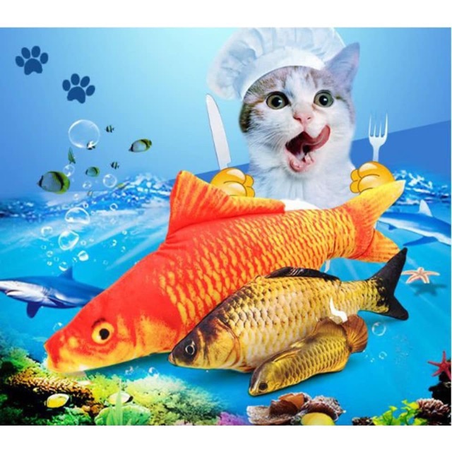 Catnip cho mèo hình cá 3D nhồi bông 🐟🐠