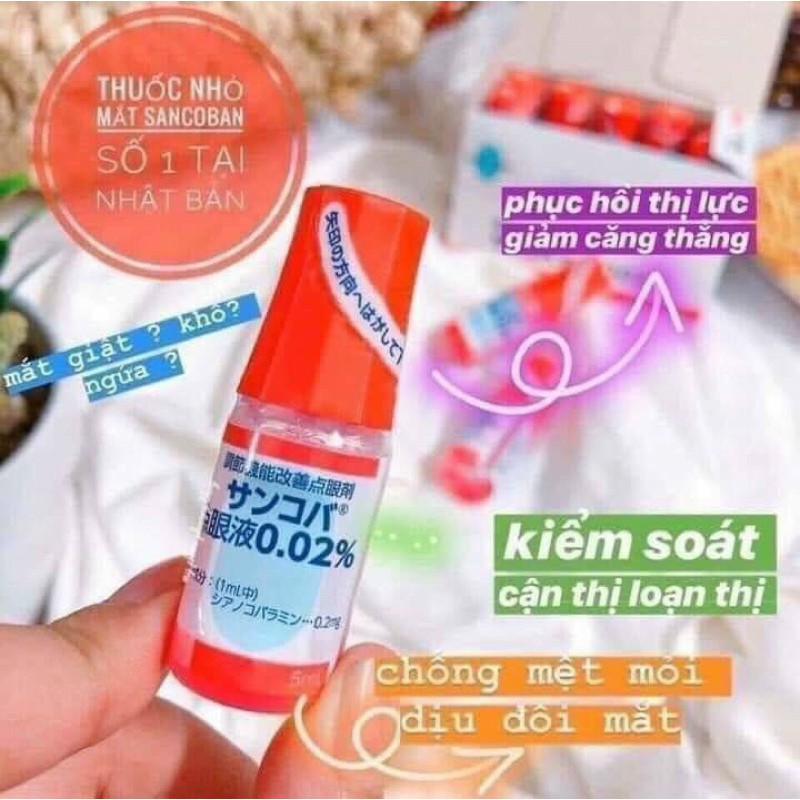 Nước nhỏ mắt cận Sancoba 5ml - Nhật Bản