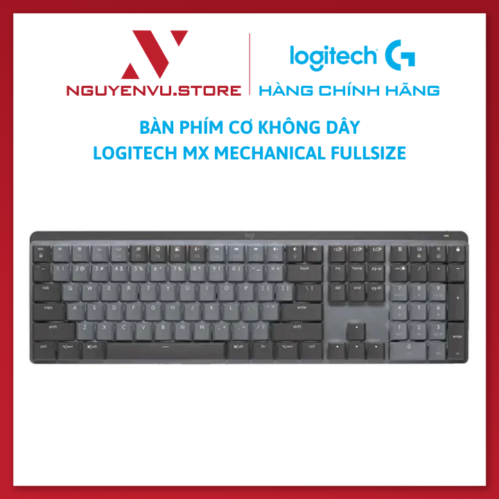 Logitech MX mechanical wireless keyboard-silent Backlit Bluetooth, USB-C rechargeable battery, macOS | windows-authentic