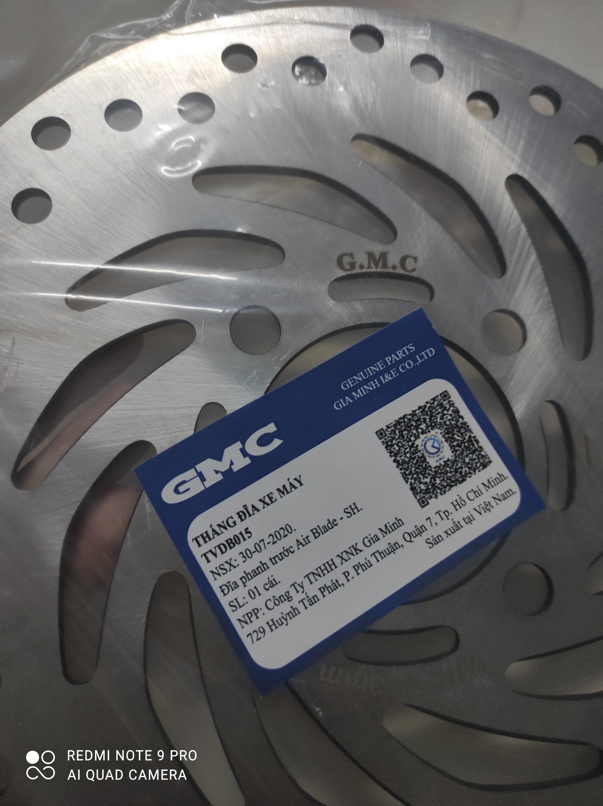Đĩa thắng trước xe máy Air Blade, SH 4 lỗ bắt ốc